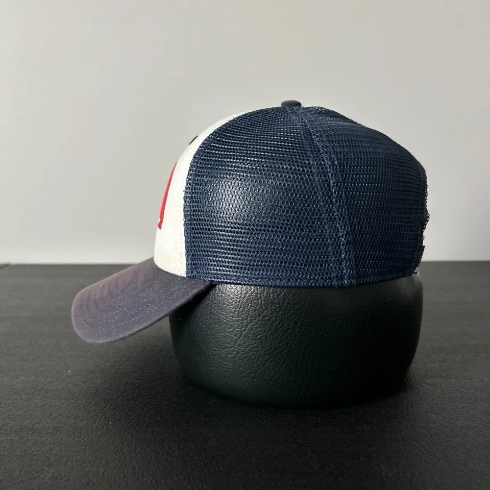 The North Face Trucker Hat Cap Snap Back Adjustable Blue Bear Logo Outdoor Adult